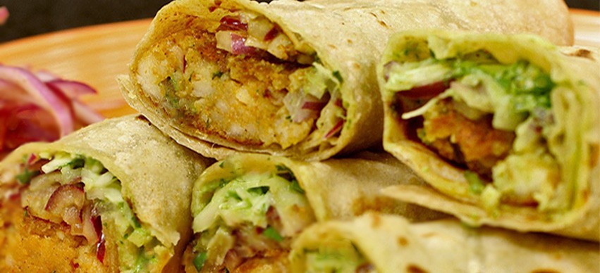 Low fat Paneer wrap snack recipe