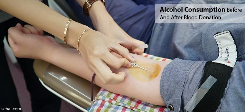 Alcohol intake before blood donation